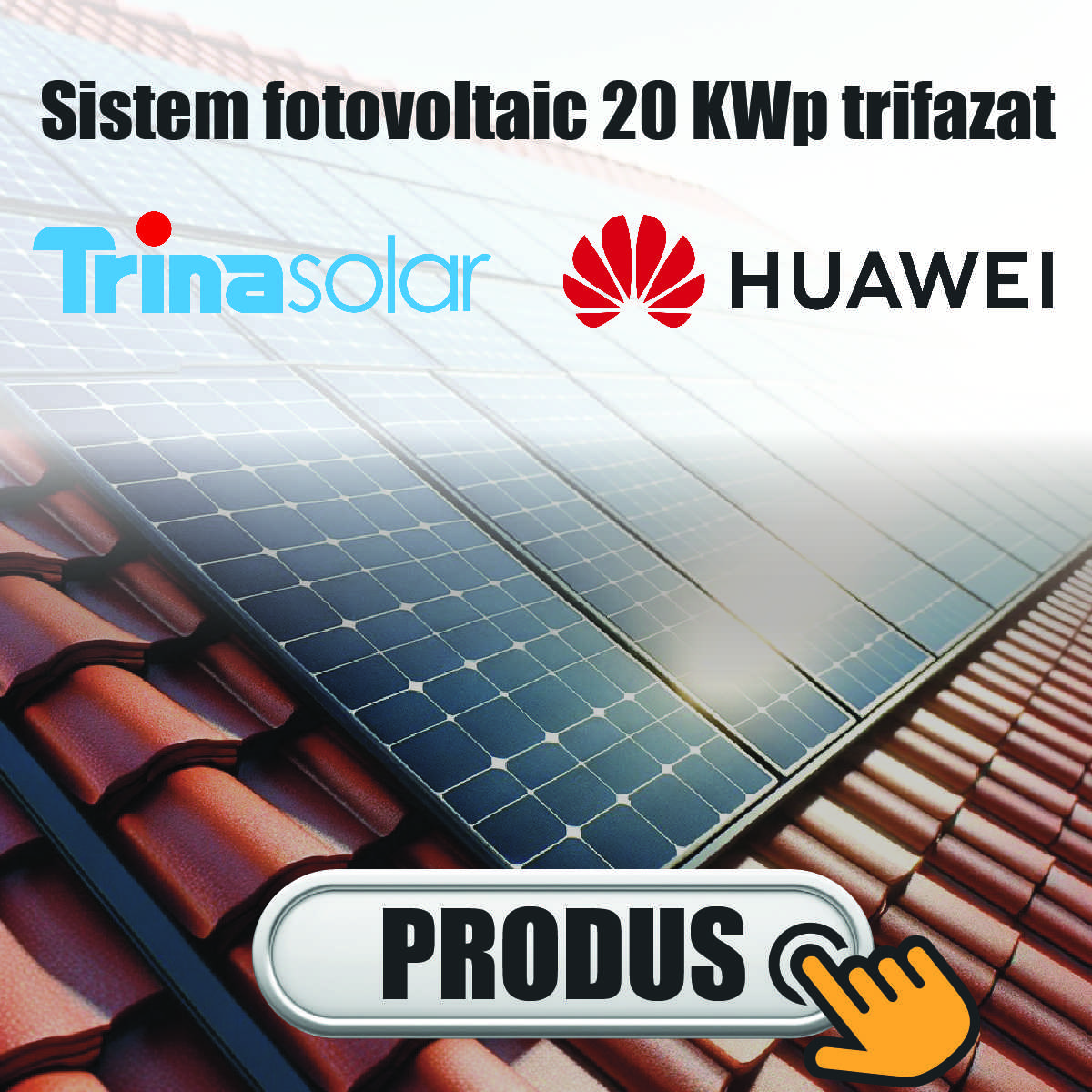 Kit Panou Solar Fotovoltaic Kwp Trifazat Cu Sistem De Prindere Pentru Acoperis Cu Tigla